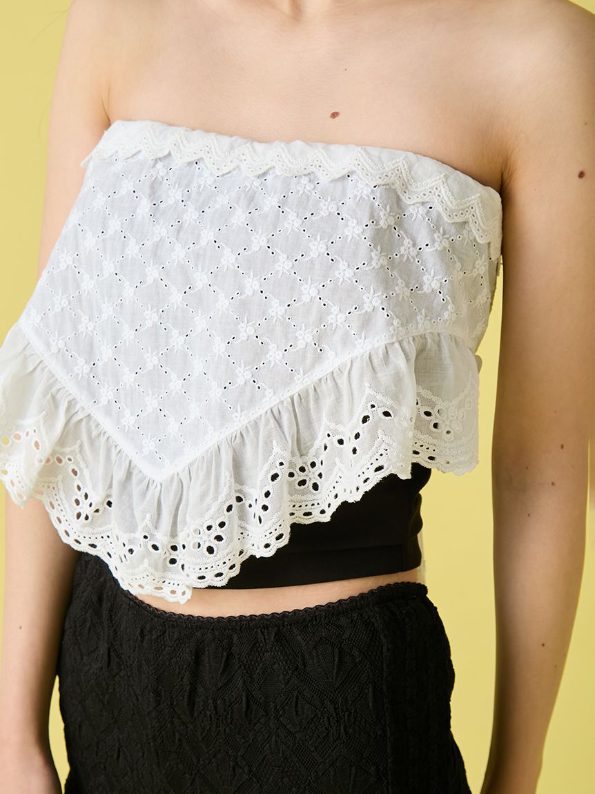 LILY BROWN「【UVカット】カップインレースベアトップス」|Tシャツ・カットソー|