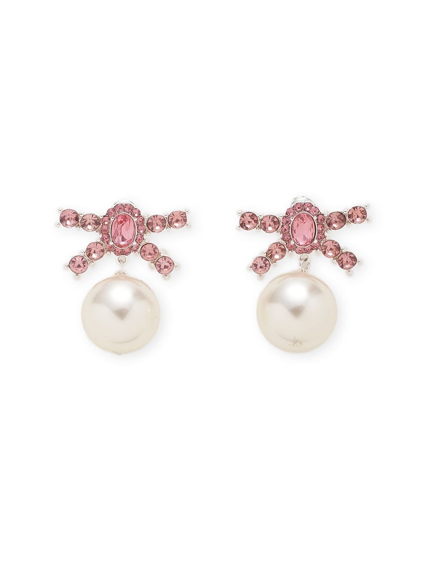 LILY BROWN「[L.B CANDY STOCK]ビジューリボンパールピアス」|ピアス|PNK