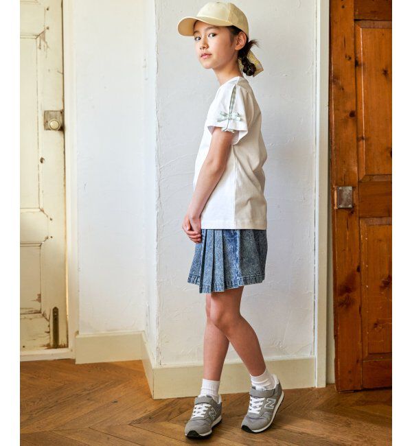 ikka kids「ＷＡＳＨデニムＷラップキュロット」|スカート|