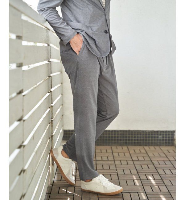 IKKA LOUNGE「【MonoMax &times; 小泉孝太郎】GOKU楽ワークDRYソフト鹿の子パンツ「小泉孝太郎さん着用モデル」」|スラックス|