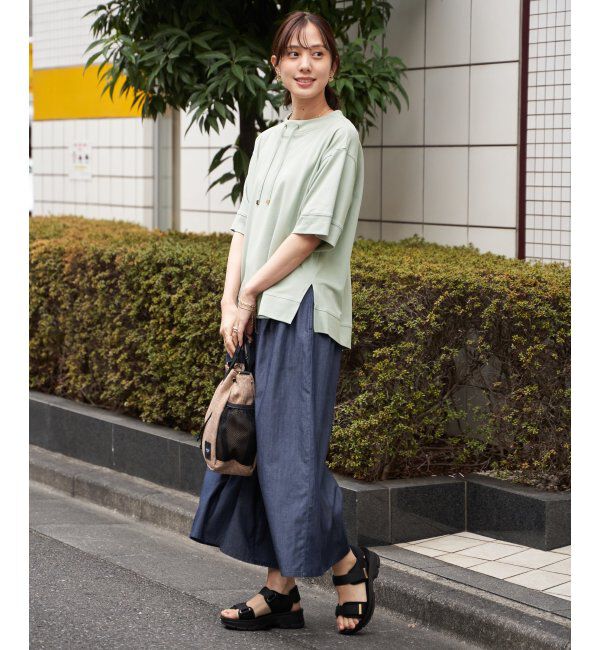 ikka「【接触冷感】鹿の子スピンドルプルオーバー」|Tシャツ・カットソー|