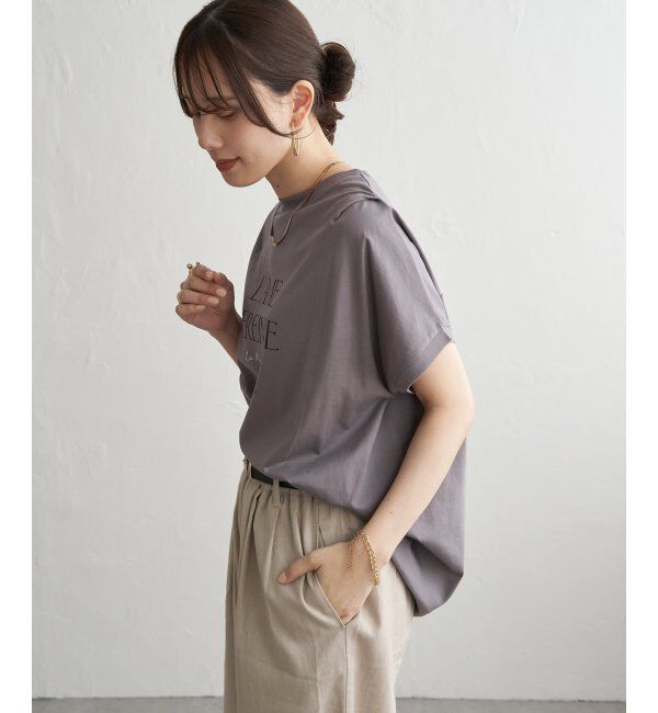 ikka「【接触冷感】ロゴフォトチュニックTシャツ」|その他|