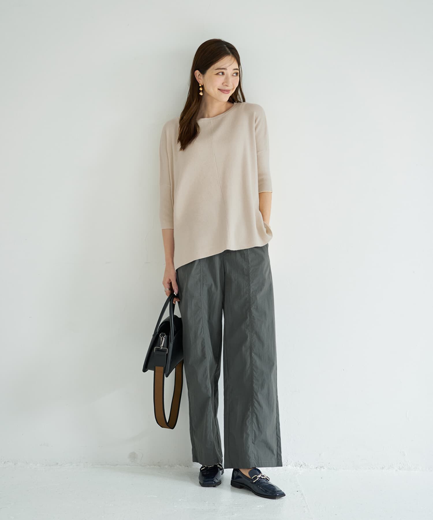 STYLE DELI「ソフトタッチ◆８分袖ドルマンニットトップス」|ニット・セーター|