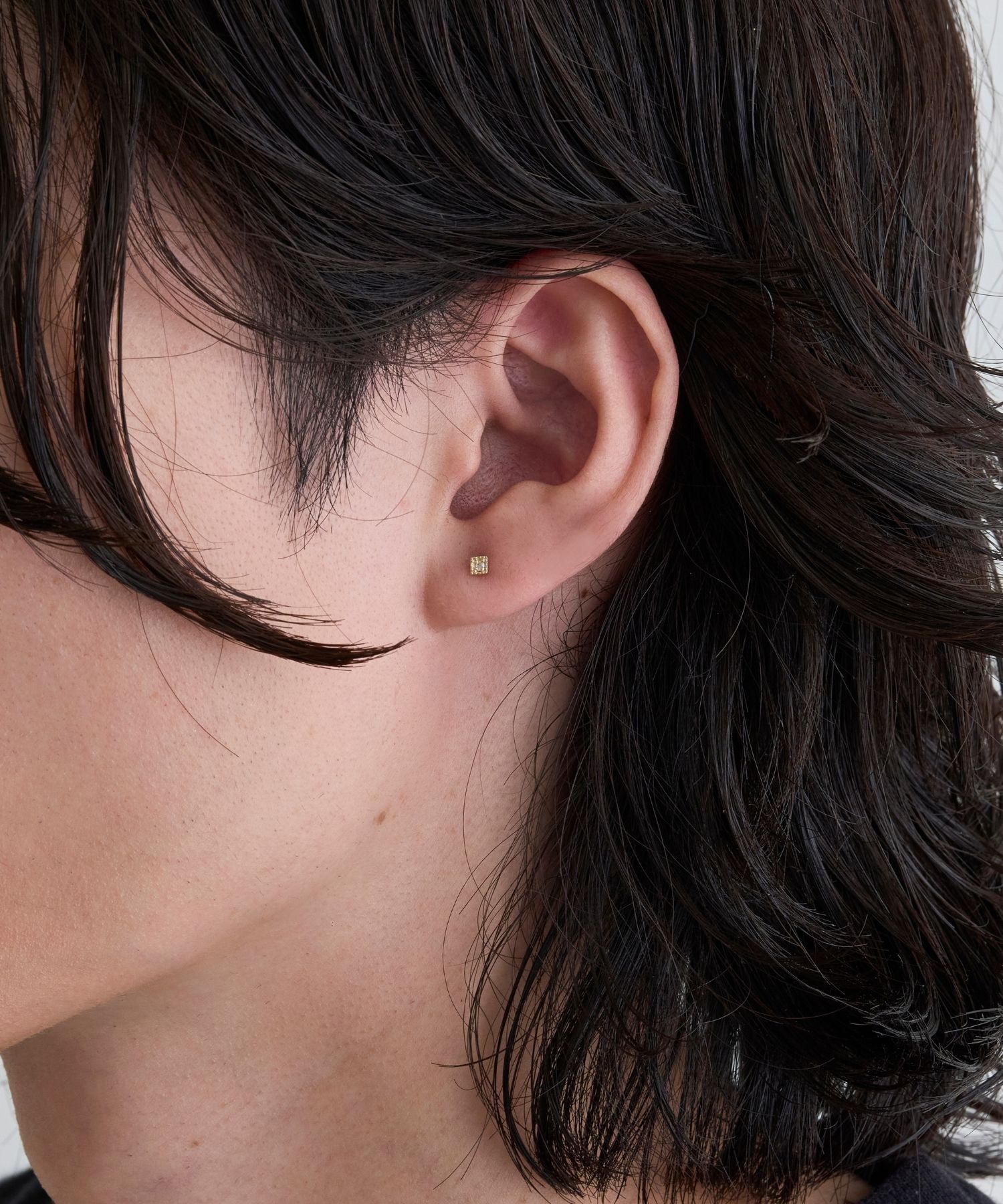 JUPITER「【K10】ダイヤモンドスクエアピアス/片耳」|ピアス|