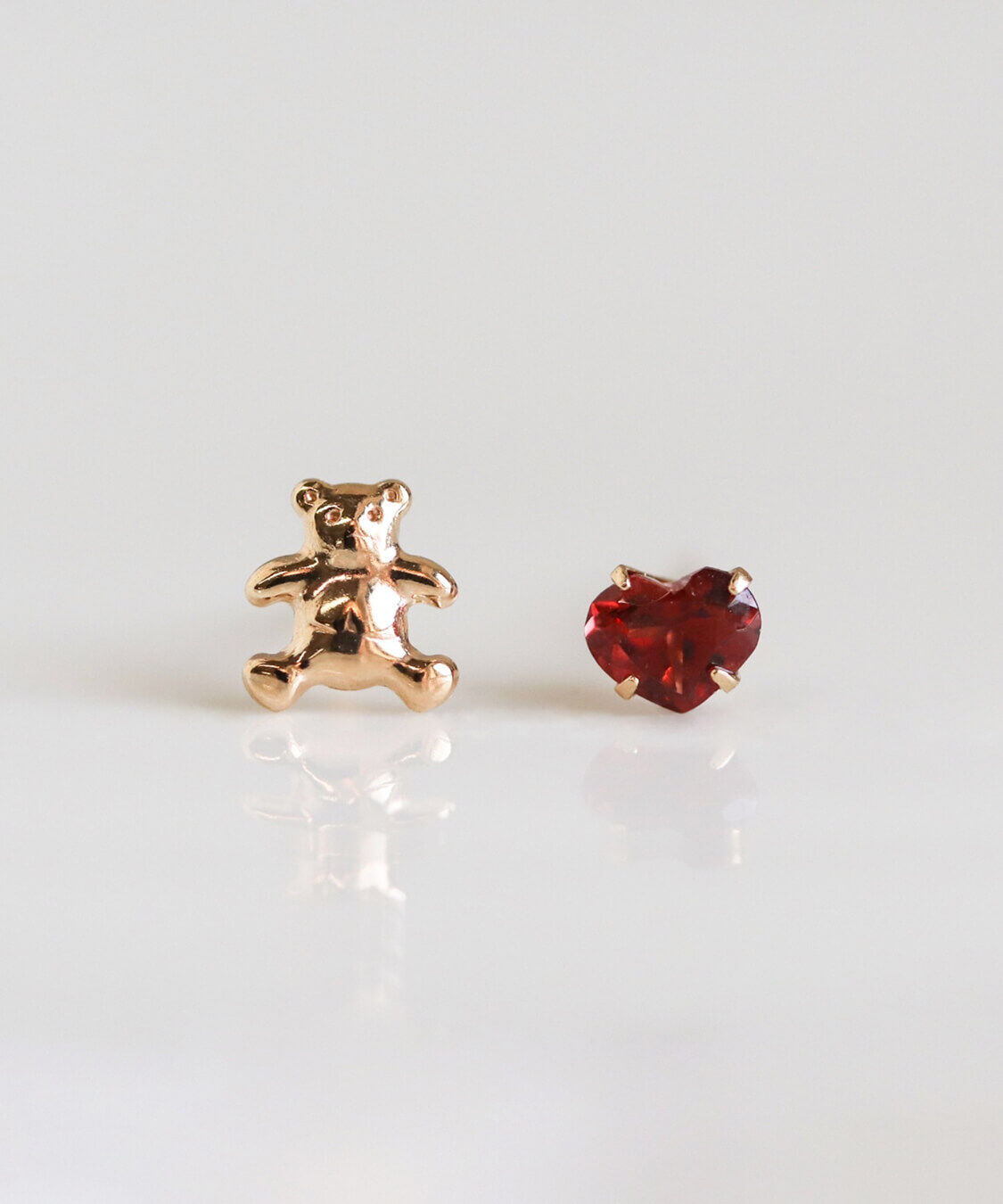  「ゴールド ベア / ハート ピアス | K10YG 〈Web限定〉」|ピアス|K10 イエローゴールド