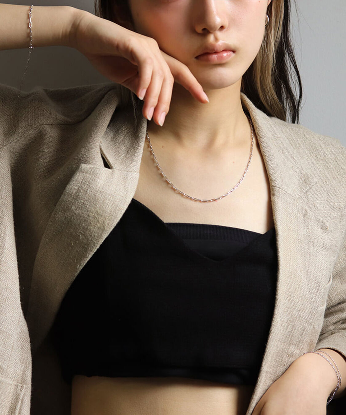  「ペーパークリップ ロング チェーン ネックレス 50cm | SV925 〈2026 SUMMER COLLECTION〉」|ネックレス|シルバー