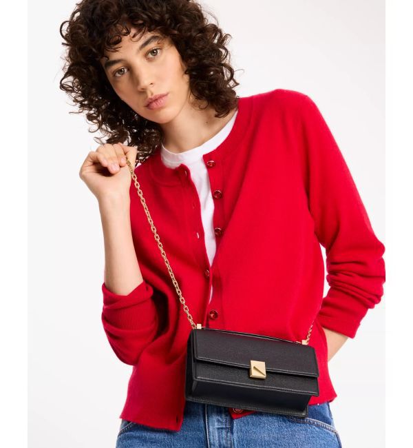 kate spade new york「デコ ミニ フラップ チェーン クロスボディ」|ショルダー・メッセンジャー|BLACK