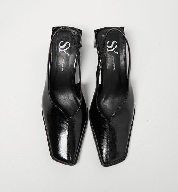 SY UNITED ARROWS「＜SY＞ スクエアエッジヒールバックベルト パンプス55&uarr;」|パンプス|
