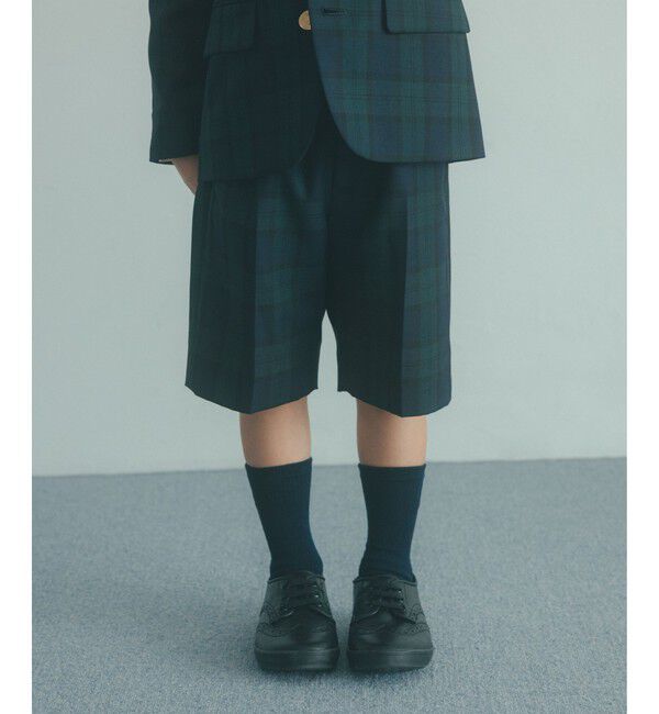 UNITED ARROWS green label relaxing「TRW ブラックウォッチ ショートパンツ / キッズ 110cm-130cm」|スーツ|DK.GREEN
