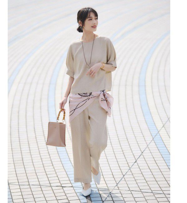UNITED ARROWS green label relaxing「リネンライク ブラウス マシンウォッシャブル ストレッチ UVカット」|シャツ・ブラウス|