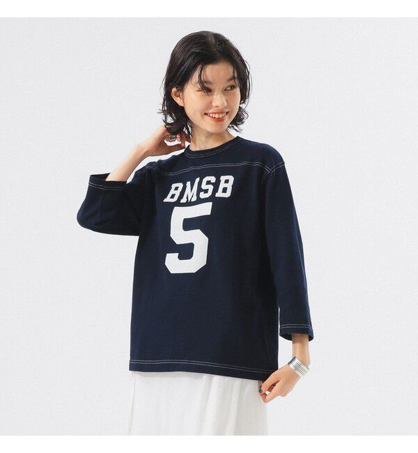 BEAMSBOY「テンジク フットボール 3/4 Tシャツ ＜定番 / 着回し力抜群＞」|Tシャツ・カットソー|NAVY