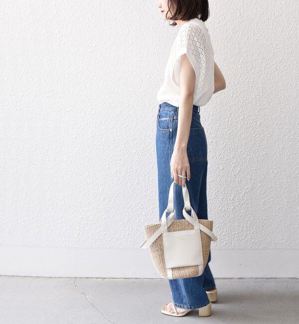 SHIPS for women「【WEB限定】〈手洗い可能〉アイレット クルーネック プルオーバー」|Tシャツ・カットソー|