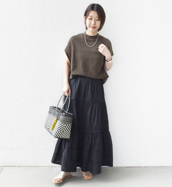 SHIPS for women「【WEB限定】〈手洗い可能〉アイレット クルーネック プルオーバー」|Tシャツ・カットソー|