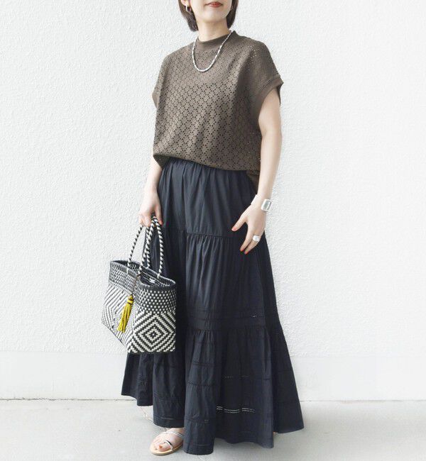 SHIPS for women「【WEB限定】〈手洗い可能〉アイレット クルーネック プルオーバー」|Tシャツ・カットソー|