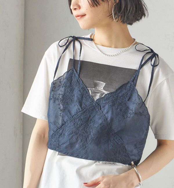 SHIPS for women「【SHIPS別注】Heriter:スワトウ ビスチェ」|その他|ネイビー