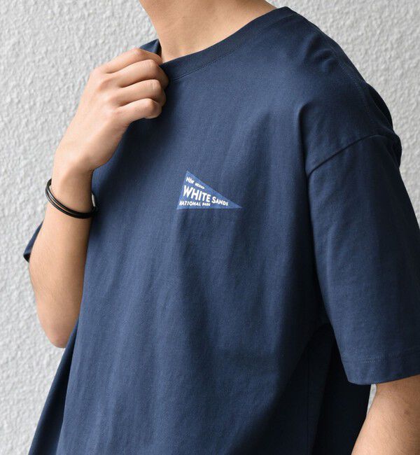 SHIPS any「【WEB限定】SHIPS any: NATIONAL PARK ヴィンテージライク ワンポイント プリント Tシャツ◇」|Tシャツ・カットソー|ネイビー