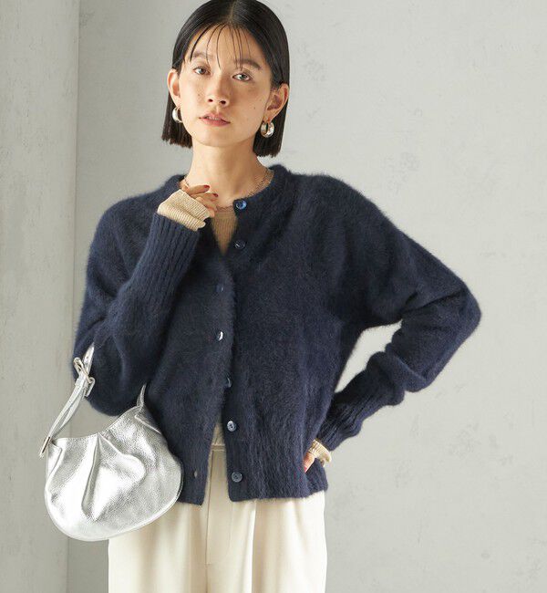 SHIPS for women「〈手洗い可能〉フォックス クルーネック ニット カーディガン」|カーディガン|