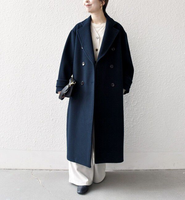 SHIPS any「【WEB限定】SHIPS any: PURE WOOL ロング テーラード コート」|チェスターコート|