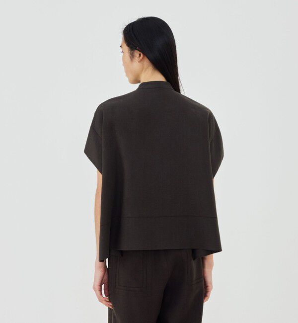 GALERIE VIE「【一部WEB先行予約】フレンチリネン スタンドカラーシャツ」|シャツ・ブラウス|