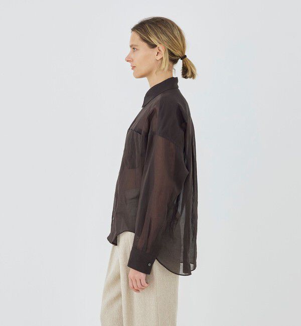 GALERIE VIE「コットンボイルワッシャー ドロップショルダーシャツ」|シャツ・ブラウス|