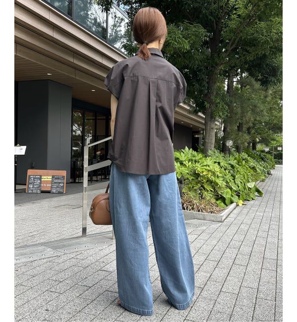 SLOBE IENA「《4サイズ展開/追加4》LEDENIM TUCK TROUSERデニム」|デニム|