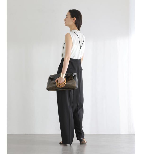  「【洗える】シャイニーノースリーブトップス」|Tシャツ・カットソー|