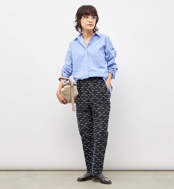 NOLLEY'S「《セットアップ対応》ウォッシャブルリボンジャガードタックテーパードパンツ」|その他|