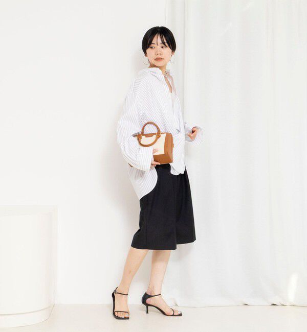 Rie Miller「ウォッシャブルレギュラーカラー2WAYシャツ」|シャツ・ブラウス|