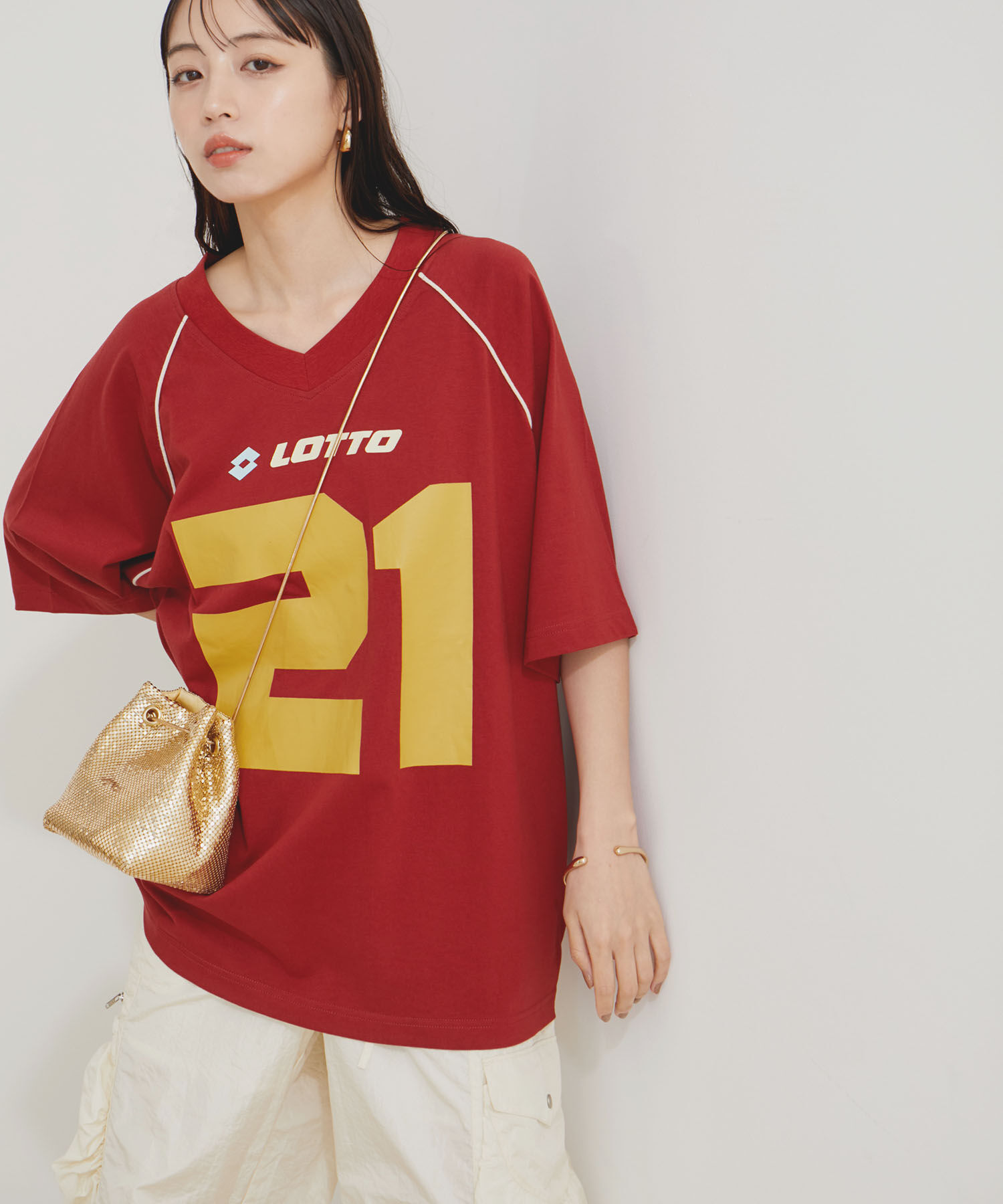 VIS「【Lottoコラボ】BIGゲームTシャツ」|Tシャツ・カットソー|ワイン系(67)