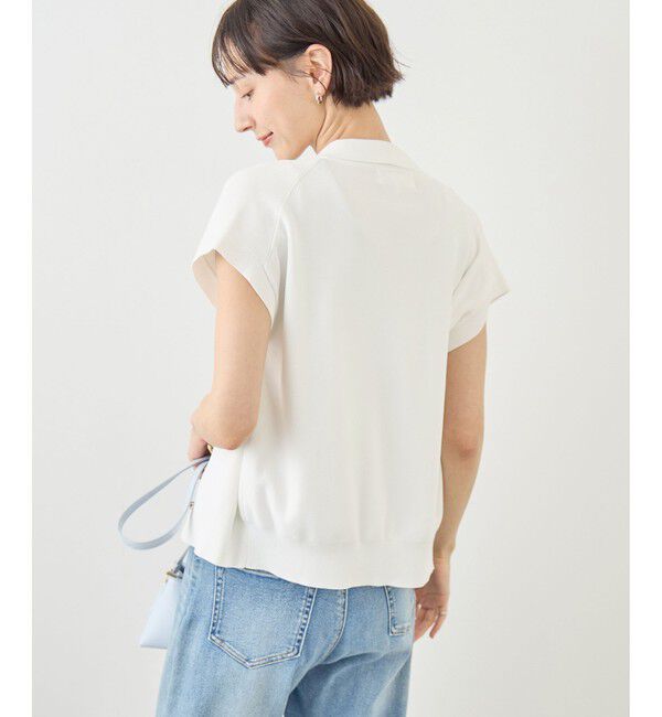 Rope&rsquo;Picnic「八方映えニット 金ボタンフレンチスリーブポロカラーカーディガン/UVカット・接触冷感・イージーケア」|カーディガン|