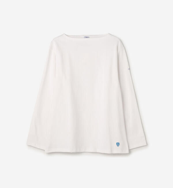 ORCIVAL「ORCIVAL | コットンロード ボートネック フレンチバスクTシャツ MEN」|Tシャツ・カットソー|WHITE