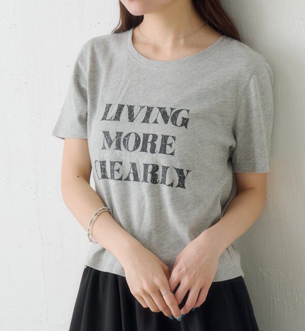  「【S.Mサイズ展開】ヴィンテージ加工ロゴTEE」|Tシャツ・カットソー|グレー