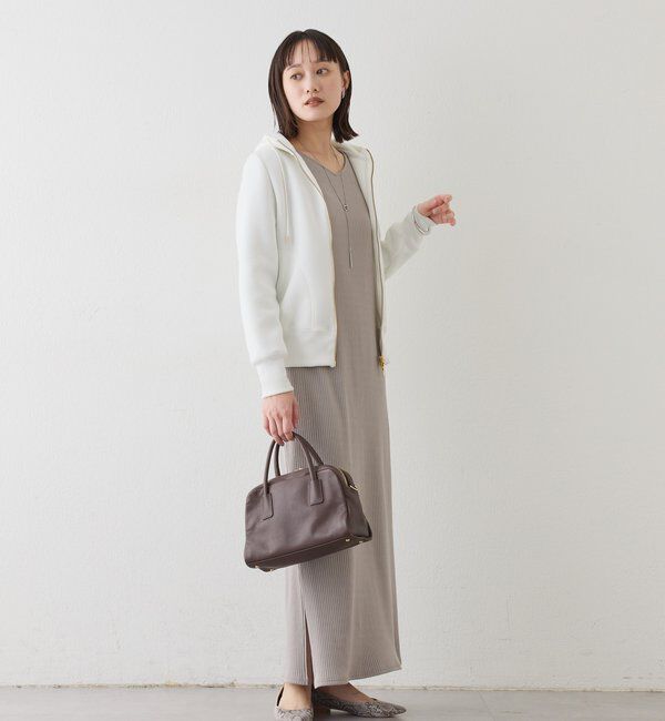 「【WEB限定/キレイめ上品】スポンジダンボールZIPパーカーカットソー」|パーカー|