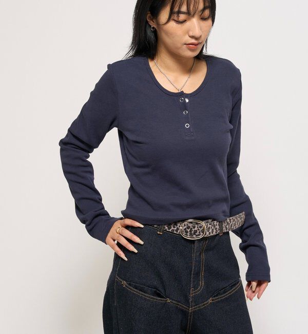  「リングドットL/Sトップス」|Tシャツ・カットソー|