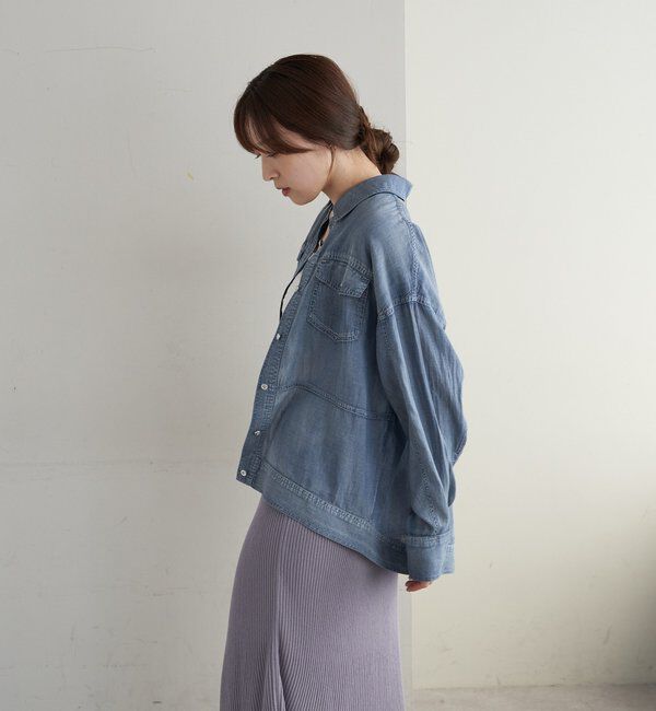  「【再入荷】シアーデニムシャツ」|シャツ・ブラウス|