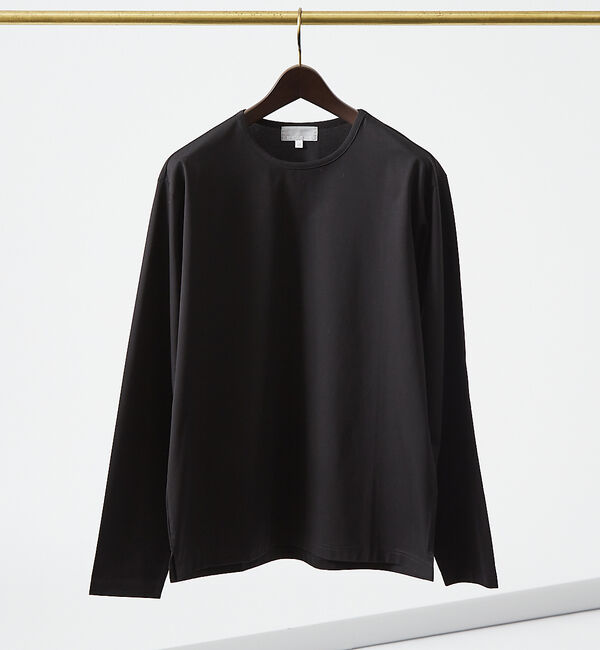 ABAHOUSE「【接触冷感】シルケット天竺 長袖Tシャツ」|Tシャツ・カットソー|ブラック