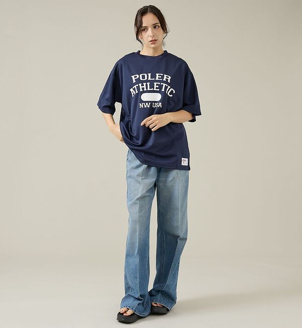 ABAHOUSE「【POLeR/ポーラー】ATHLETIC ロゴTシャツ / 61MCV0036」|Tシャツ・カットソー|
