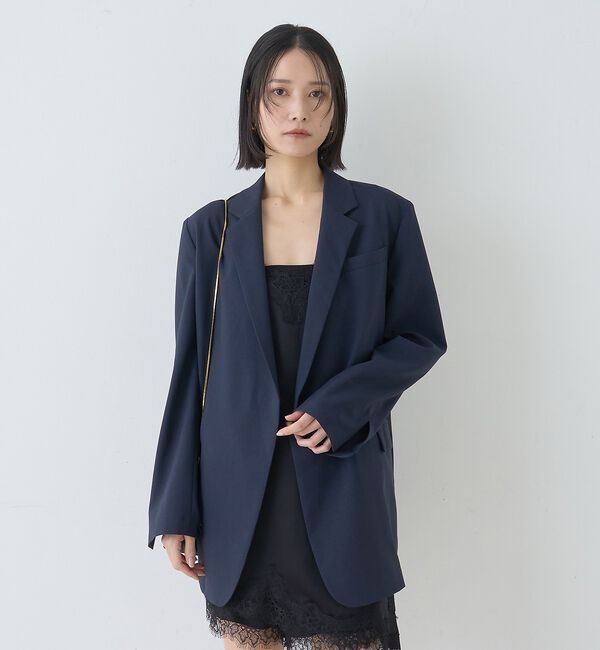 Rouge vif「【セットアップ対応】レースサテンアシンメトリーキャミソール」|キャミソール|