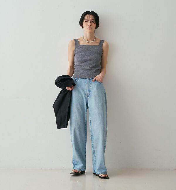 qualite「【接触冷感・セットアップ対応】レーヨンストレッチニットノースリーブ【予約】」|キャミソール|