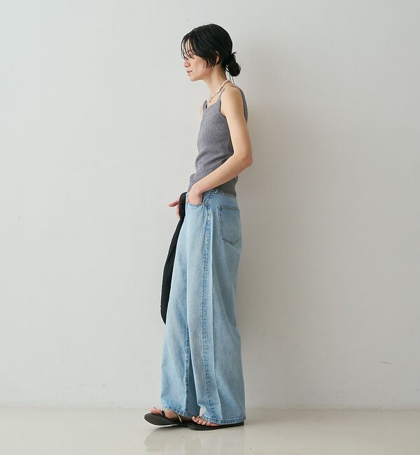 qualite「【接触冷感・セットアップ対応】レーヨンストレッチニットノースリーブ【予約】」|キャミソール|