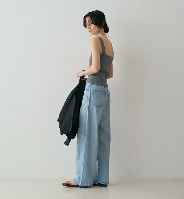 qualite「【接触冷感・セットアップ対応】レーヨンストレッチニットノースリーブ【予約】」|キャミソール|