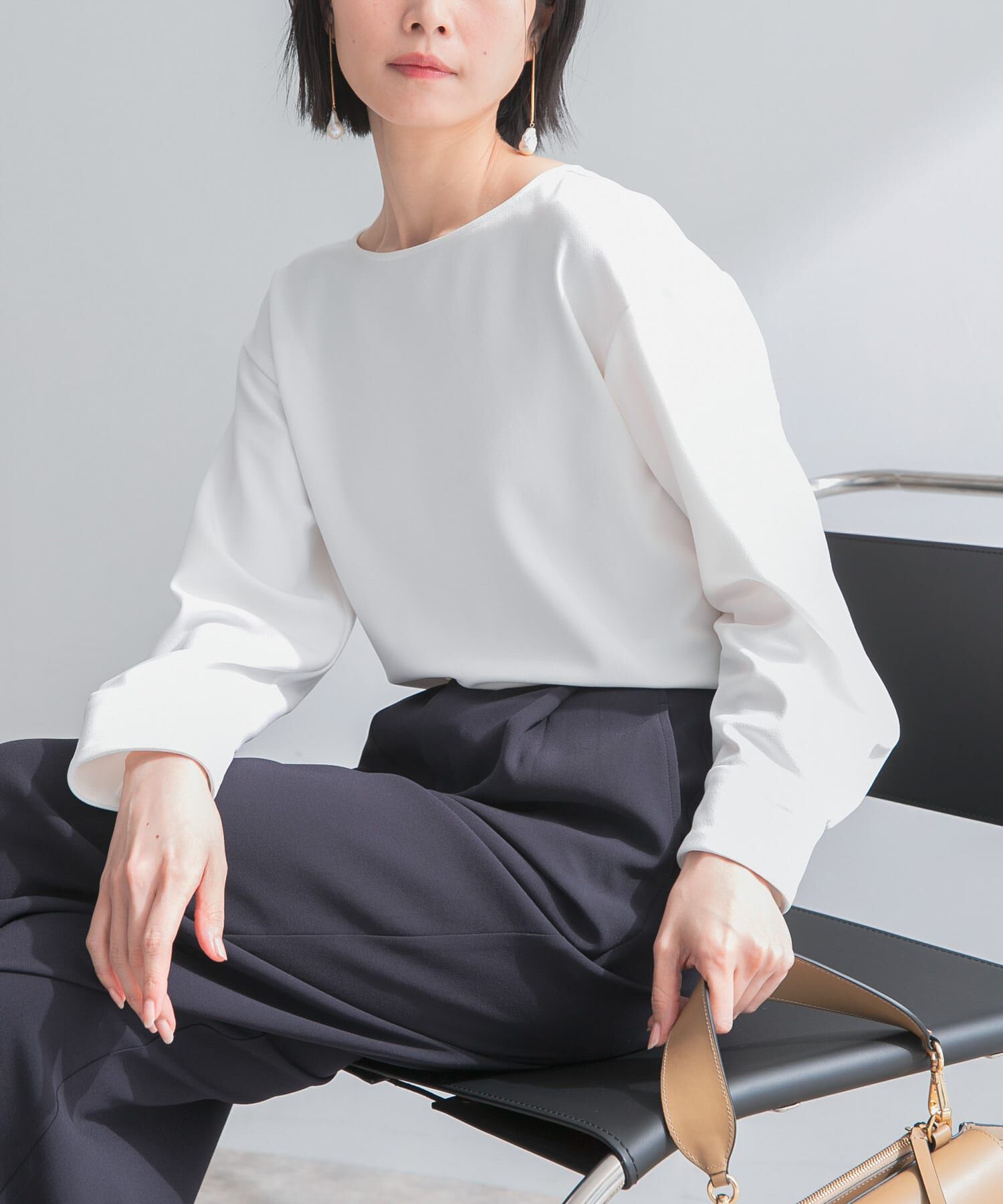 URBAN RESEARCH ROSSO「ストレッチジョーゼットブラウス」|シャツ・ブラウス|