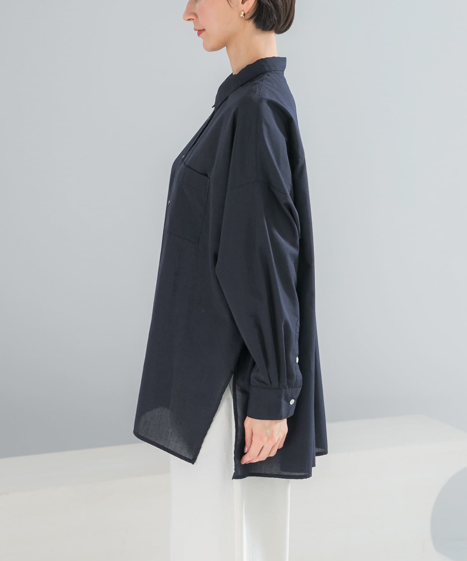 URBAN RESEARCH ROSSO「『WEB/一部店舗限定』『UR TECH Smart Linen Touch』ｲｰｼﾞｰﾘﾈﾝｵｰﾊﾞｰ  」|シャツ・ブラウス|