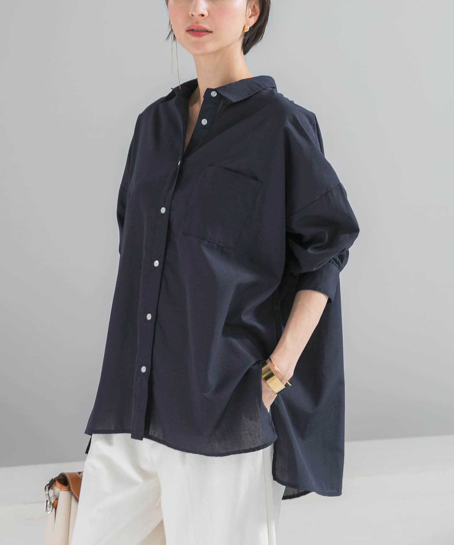 URBAN RESEARCH ROSSO「『WEB/一部店舗限定』『UR TECH Smart Linen Touch』ｲｰｼﾞｰﾘﾈﾝｵｰﾊﾞｰ  」|シャツ・ブラウス|
