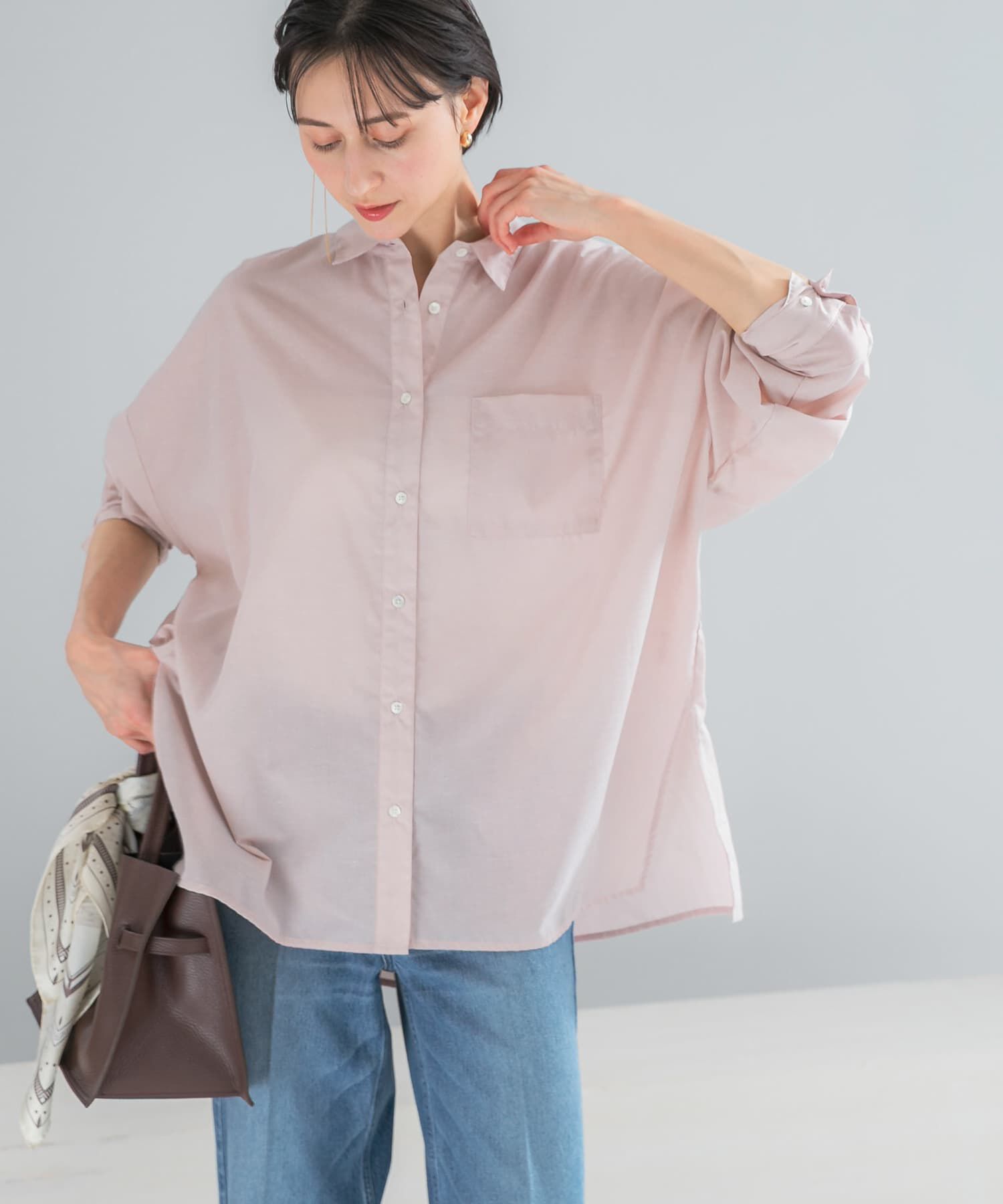 URBAN RESEARCH ROSSO「『WEB/一部店舗限定』『UR TECH Smart Linen Touch』ｲｰｼﾞｰﾘﾈﾝｵｰﾊﾞｰ  」|シャツ・ブラウス|