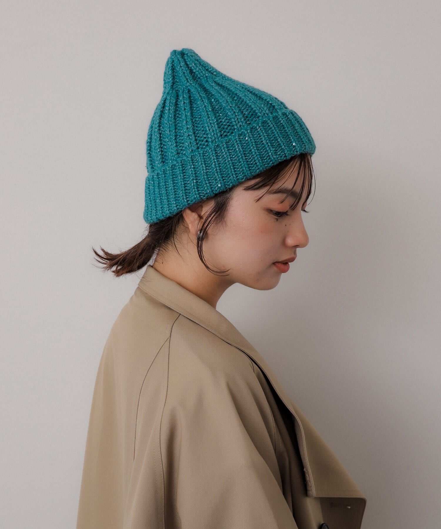 SENSE OF PLACE by URBAN RESEARCH「スパンコールニットキャップ」|ニット帽|