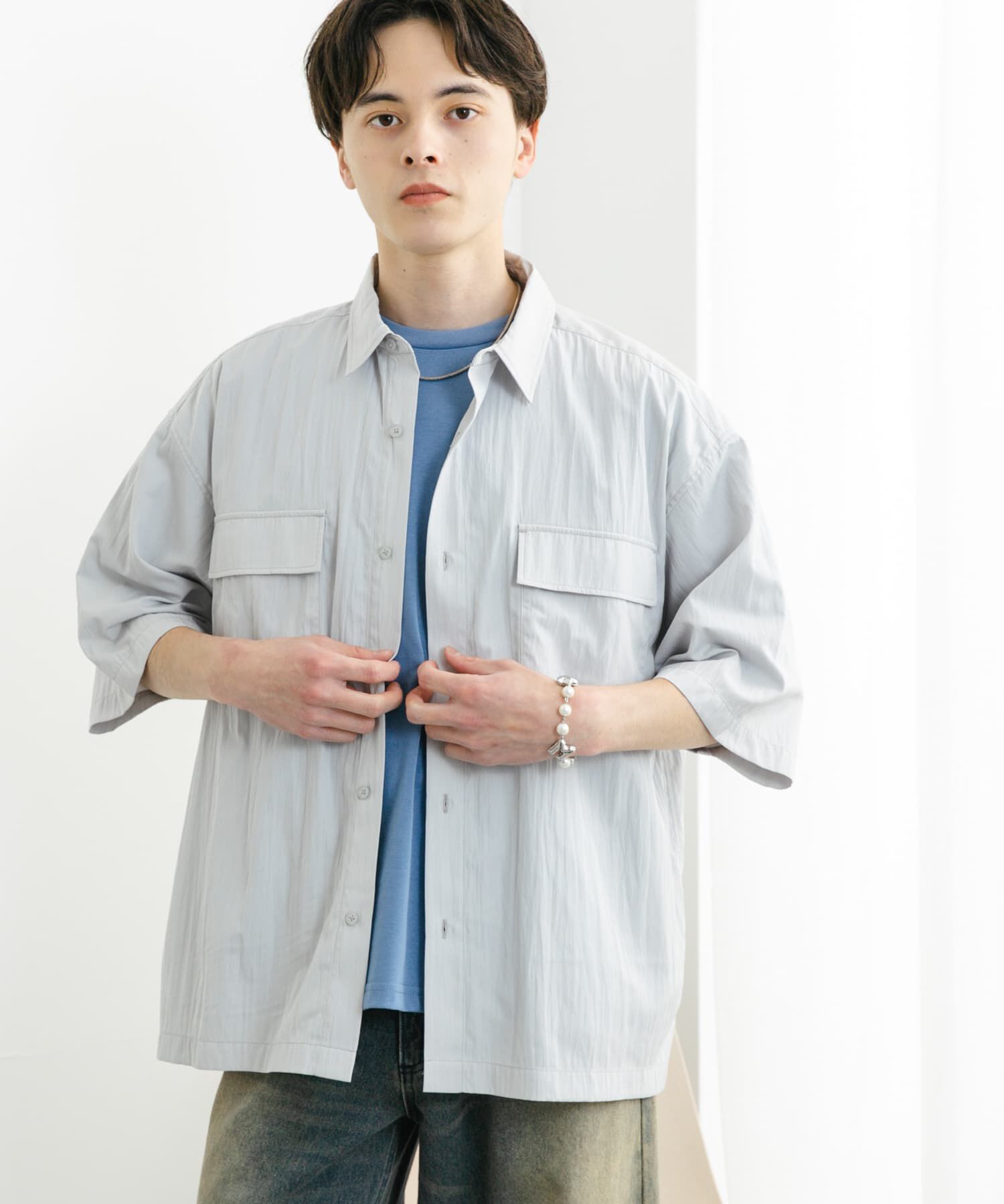 SENSE OF PLACE by URBAN RESEARCH「ワッシャーナイロンショートスリーブシャツ」|シャツ・ブラウス|
