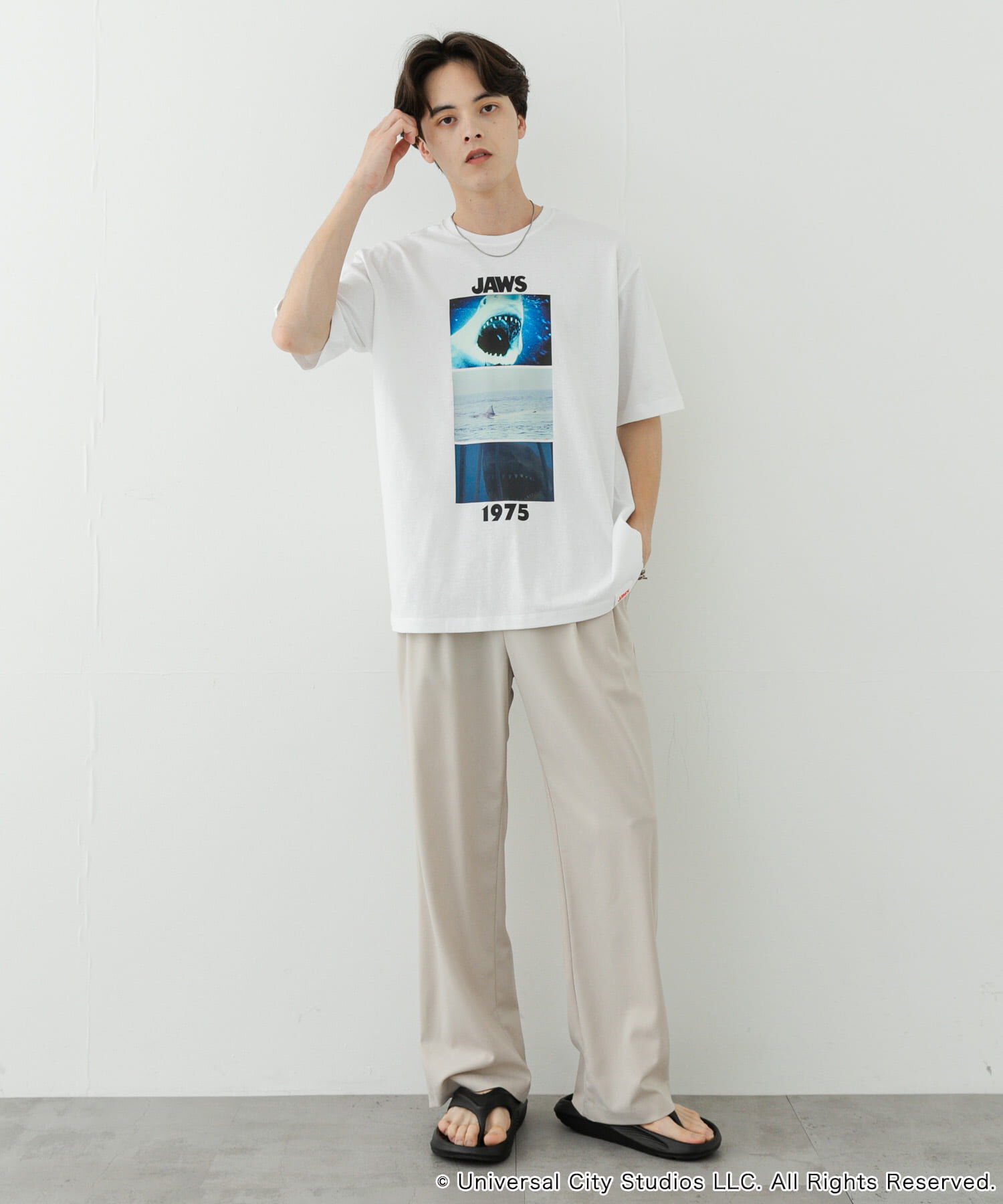 SENSE OF PLACE by URBAN RESEARCH「『別注』SENSE OF PLACE&times;JAWS　プリントT-SHIRTS/A」|Tシャツ・カットソー|