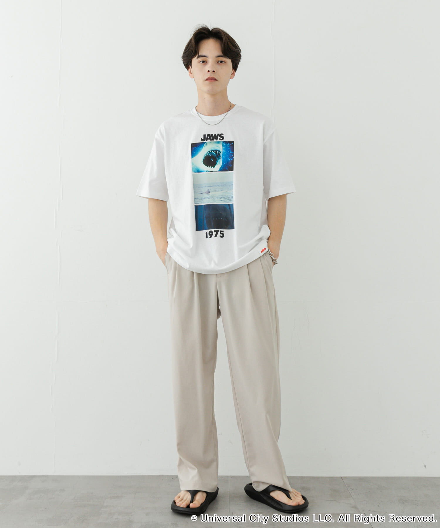 SENSE OF PLACE by URBAN RESEARCH「『別注』SENSE OF PLACE&times;JAWS　プリントT-SHIRTS/A」|Tシャツ・カットソー|