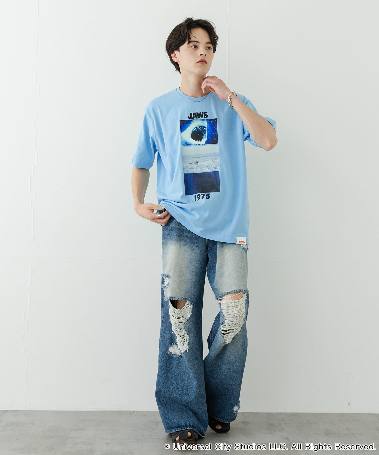 SENSE OF PLACE by URBAN RESEARCH「『別注』SENSE OF PLACE&times;JAWS　プリントT-SHIRTS/A」|Tシャツ・カットソー|